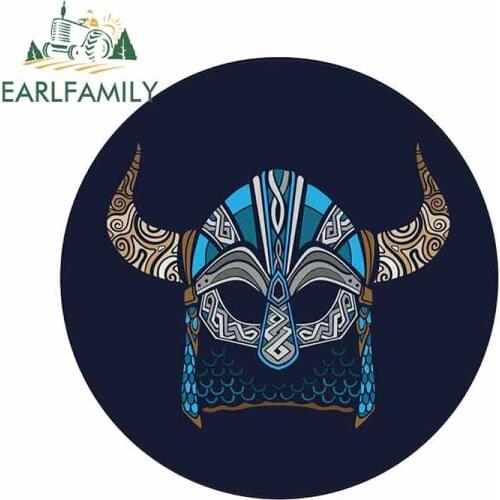 EARLFAMILY 13cm x 12.9cm For Warrior Helmet Vinyl Car Stickers Repair Fine Decal Vinyl Material DIY Custom Printing Sunscreen