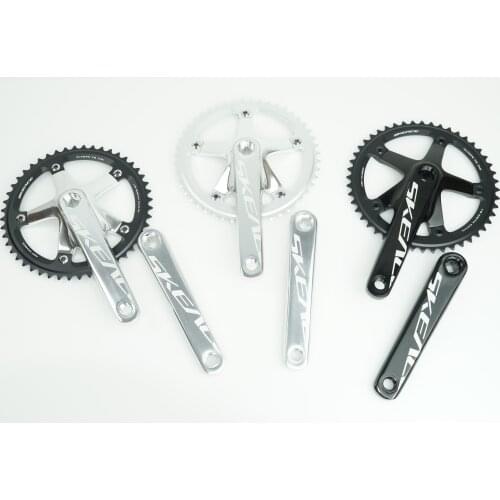 SKE Square Hole Alumniun Alloy Crankset Fixed Gear Crank 48T 165mm BCD144 Single Speed TRACK BIKE Chainwheel