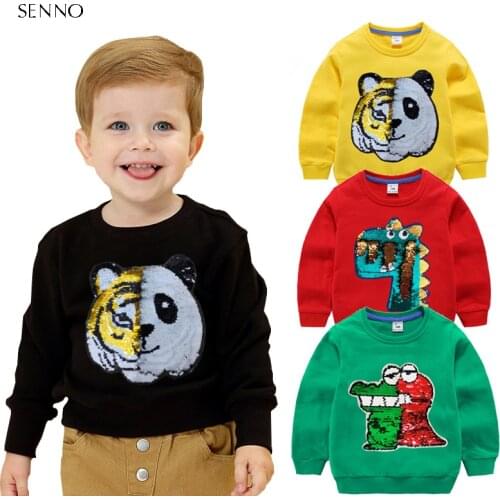 Tiger Change to Panda Kids Baby Boys Girls Toddlers Hoodies Cartoon Tracksuit Children Clothing Set Cute Sweatshirts
