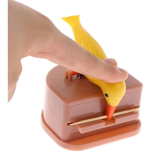 Bird toothpick box press personality living room creative plastic cartoon automatic net red tooth sign barrel lovely