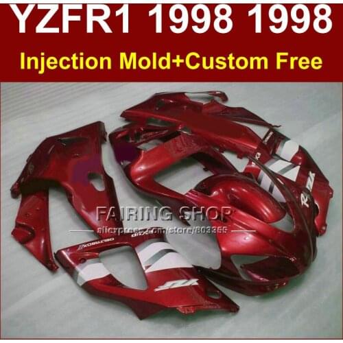 AG9V Injection red fairings kit for YAMAHA YZF R1 YZF1000 98 99 R1 motorcycle EXUP fairings 1998 1999 YZF R1 L0PD