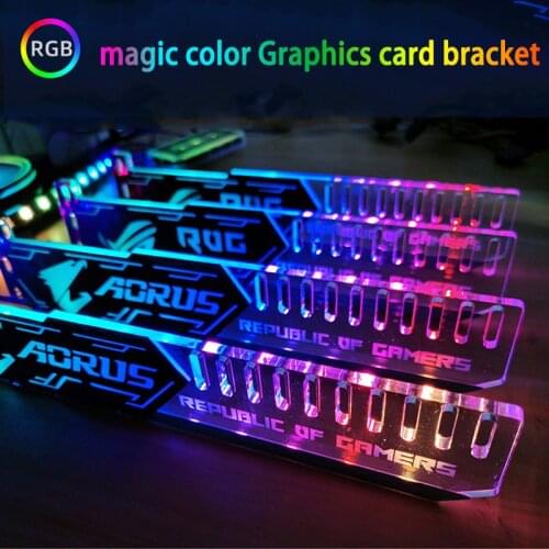 25cm RGB Graphics Card Bracket with 4Pin Connector 12-color Controller for Computer Support ARGB graphics card/RGB graphics card