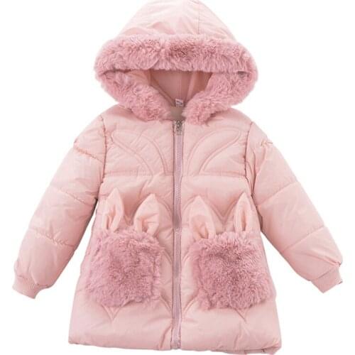 Winter Coat for Girl Autumn Children Jackets New 2021 Fashion Overcoat Hooded Thick Warm Outerwear Cotton Clothes Kids Jacket