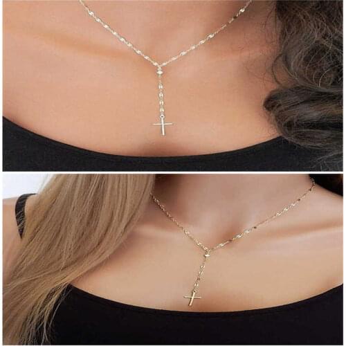 Fashion Individual Exaggerated Collar Restoring Ancient Crucifix Pendant Clavicle Necklace For Women Gift