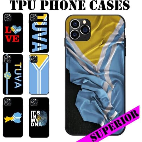For Samsung Galaxy A20 50 70 M20 30 S7 S8 S9 S10 LITE Edge PLUS NOTE Tuva Flag Coat Of Arms Map Soft TPU Phone Cases
