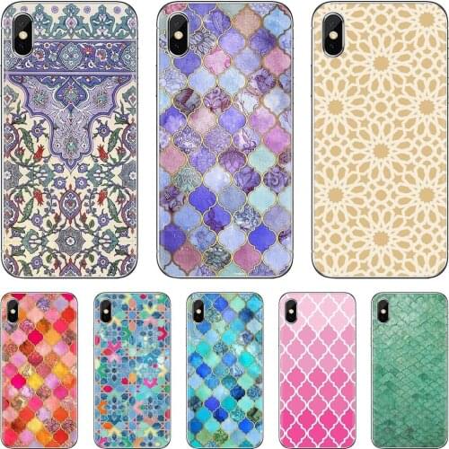 Moroccan tiles Print Poster Soft Shell Case For HTC U11 U12 One X9 M7 M8 A9 M9 M10 Plus Desire 630 530 626 628 816 820 830
