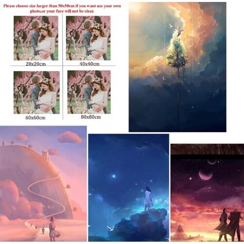 Diy Diamond Painting Custom Figure Painting Cliff Square Diamond Round Diamond Full Diamond Cross Stitc Mosaic Home Decora