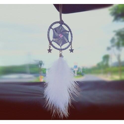 Small Dreamcacher Car Decoration Home Hanging Ornaments Handmade Feather Dream Catcher Gift For Girls