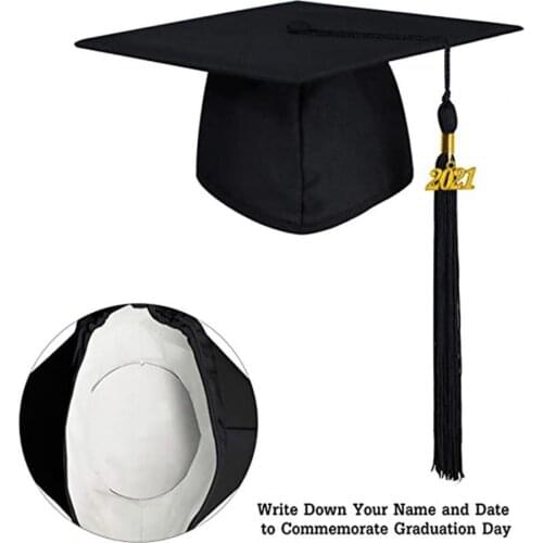 NEW High Quality School Graduation Party Tassels Cap Adult Bachelor Graduation Caps With Tassels For Graduation Ceremony Party