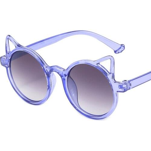 New fashion kitten children sunglasses jelly color cute children decoration sunglasses personality street shooting glasses