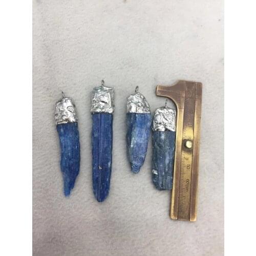 Cingesto New arrival blue druzy semi precious necklace pendant, 10pcs longer plate for women jewelery design