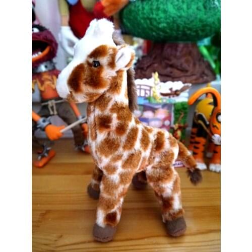 24cm Lifelike Giraffe Plush Toys Realistic Wild Animal Stuffed Toy Gifts For Kids