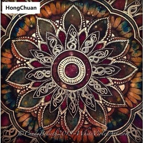Religious Mandala 5D DIY Square/Round Diamond Painting Mosaic Cross Embroidery Home Decoration Mural Christmas Gift New Year