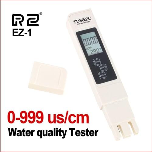 RZ New Protable Digital Water Quality PH Meter Measurement Tool TDS&EC Tester Temperature Tester Function 3 in 1 ATC EZ-1