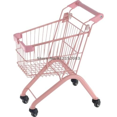 Net Celebrity Childrens Supermarket Shopping Cart Mini Play House Trolley Baby Pink Toy Mall Small Shopping Trolley