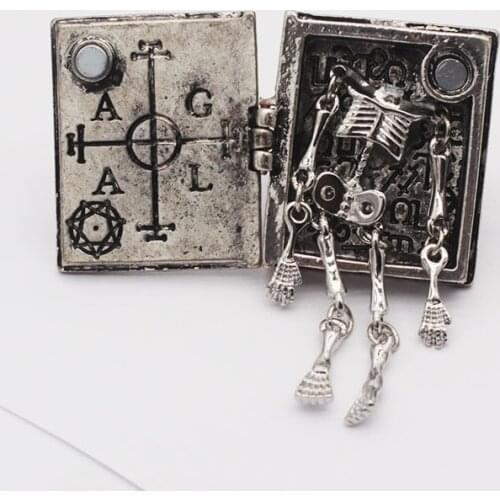 Bible book Skeleton Handmade Steampunk Retro Gothic Ring Can Be Opened Men And Women Fashion Boutique Jewelry