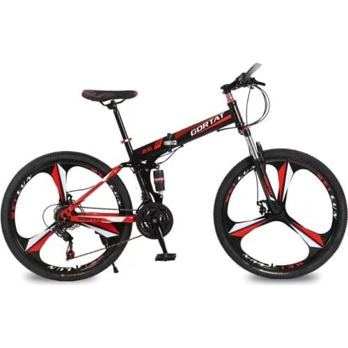 Foldable bicycle mountain bike wheel size 26 inches Road bike 21 speeds Suspension Bicycle Double Disc Brake