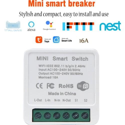COLOROCK DIY Smart WiFi Switch Tuya and Smart Life App Control Works with Alexa and Google Assistant 16A