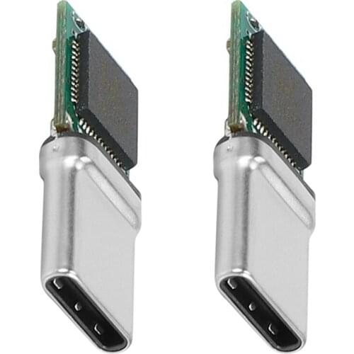 USB Connector Type C Plug with ALC5686 Chip 312Bit 384Khz DIY Solder Type-C Adapter Male for 2.5/3.5/4.4mm Headphone