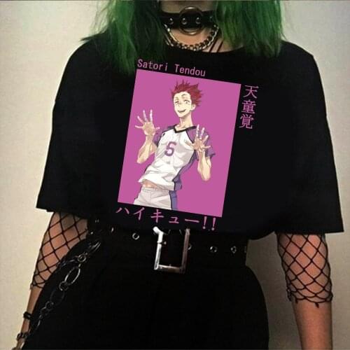 Japanese Anime Haikyuu!! - Satori Tendou Short Sleeve Men/women Short Sleeve Tees Shirt Clothing
