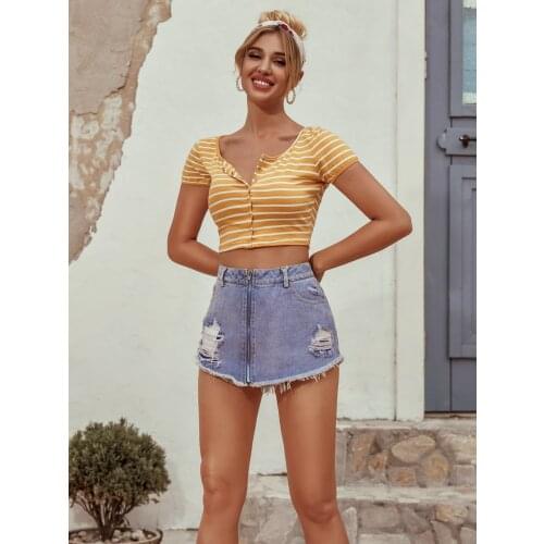 2021 new womens retro ins wind hole irregular zipper high waist all-match sexy skirt pants