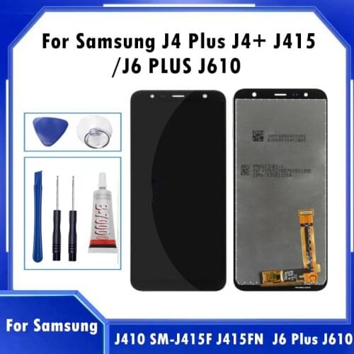 100% Tested 6.0" For Samsung J4 Plus J415 J410 LCD Screen Display With Touch Digitizer Assembly For Samsung J6 Plus J610 LCD