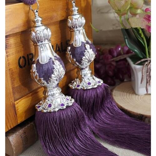 2Pcs Curtain straps European minimalist curtain buckle straps hanging ball Curtains Tieback Tassel Home Decoration Accessories