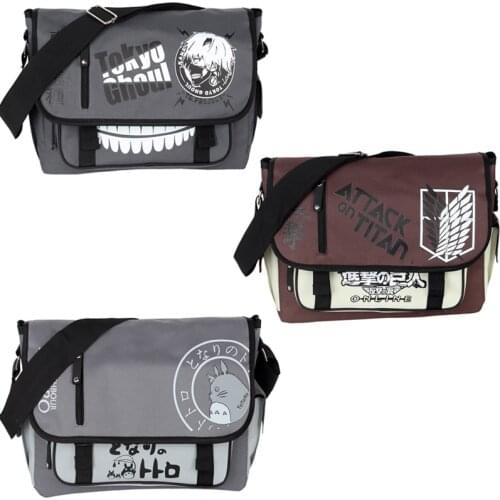 3Kinds Attack on Titan Recon Corps Totoro Tokyo Ghoul Kaneki Ken Fashion Business Satchel Shoulder School Pack bag Outdoor