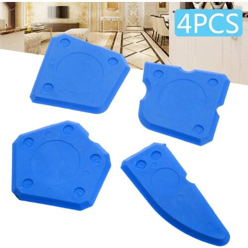 4PCS Silicone Sealant Spreader Spatula Scraper Cement Caulk Removal Tool Window Finishing Sealant Grout Sealant Caulking