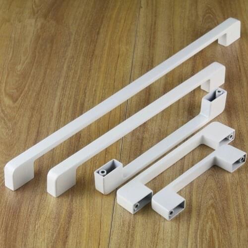 96mm,128mm,160mm,192mm,224mm 320mm white fashion furniture handle kitchen cabinet wardrobe dresser door cabinet drawer handles