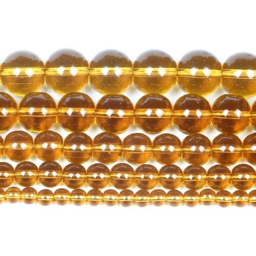 4-12mm Natural Stone Beads Round Smooth Loose Ambers Glass Stone Beads For Jewelry Making DIY Charm Bracelet Necklace Handmade