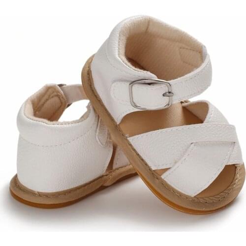 Baby Shoes Kids Booties Toddler Boy Girl Sandals Summer Crib Shoes PU Leather Soft Sole Non-slip Prewalkers