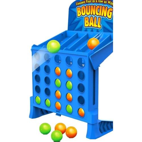 Bouncing Linking Shots Educational Toys ChildrenS Portable Jump Ball Four-Line Board Game Toy For Children