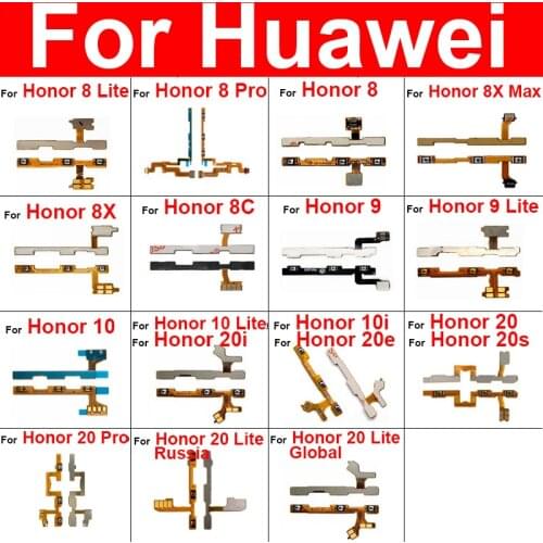 Volume Power Flex Cable For Huawei Honor 8 8x 8C 9 9i 9X 10 10i 20i 20 20s Lite Pro Max Switch Control Replacement Repair Parts