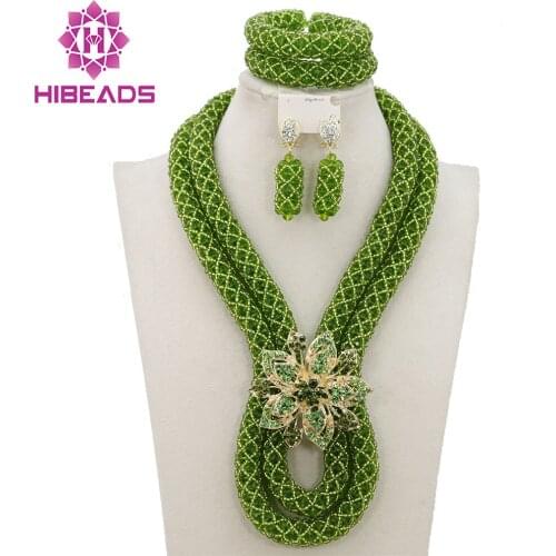 Hot Selling African Beads Marvelous Wedding Jewelry Set Handmade Design Free Shipping BN294