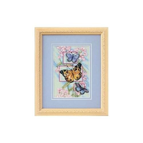HH cross stitch kit Animal cotton thread Love lock canvas stitching embroidery 65022 Gorgeous butterflies