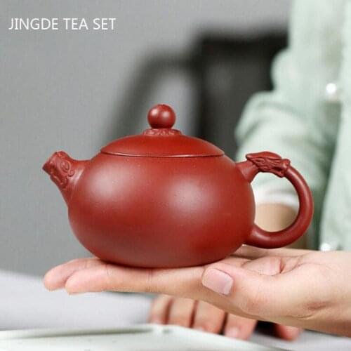Chinese Yixing Classic tea pot Purple Clay Xishi filter Teapots beauty kettle Raw ore Handmade Boutique Tea set Authentic 200ml