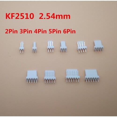 50Pcs KF2510 2/3/4/5/6/7/8/9/10 Pin 2.54mm Pitch Male Pin Header Connector Strip Pin Connectors