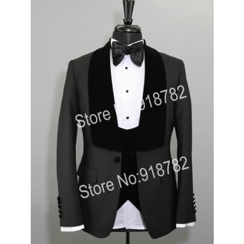 Suit Men 2019 New Designer Black 3 Piece Suits Formal Tuxedo Groomsman Best Man Wedding Suits For Men Terno Masculino Slim Fit