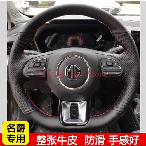 DIY Stitching Leather Steering Wheel Cover For MG6 MG3 MG5 MG7 HS ZS GS Interior Accessories