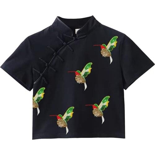 Maxsin 10pc/lot New Style Cute Sequins Colorful Bird Sticker Clothes Patch Jeans Bags Shoes Applique Garment Decoration DIY