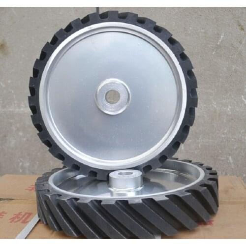 New 1PCS 250*50mm Aluminum core rubber wheel Abrasive Sanding Belt