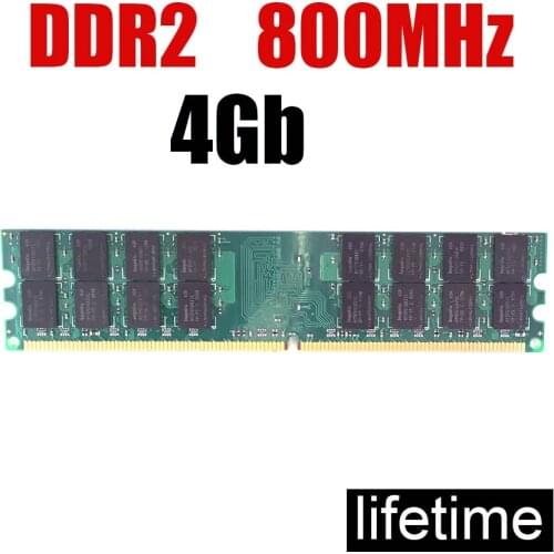 Ddr2 800 4Gb DDR2 RAM Memory ddr2 800MHz PC2-6400 / For PC RAM DDR2 memoria PC2 6400 4G 2Gb 1Gb 667 533 ( For intel & for amd )