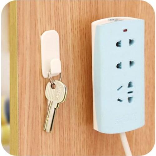 Plastic Hooks Sticky Hook Set TV Air Conditioner Remote Control Key Practical Wall Storage Holder Strong Hanger