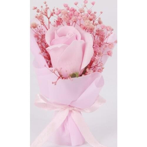 Valentines Day Gift Eternal Flower Soap Bouquet of Dried Flowers Shooting Props Soap and Dried Flower Bouquet Home Decoration