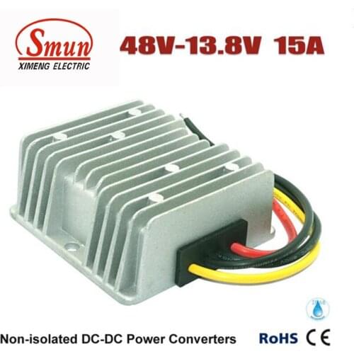 48VDC TO 13.8VDC 15A 207W DC DC Buck Converter With IP68 Waterproof