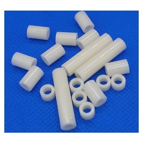 100pcs M4 ABS gasket 7mm OD circle plastic column hollow pillar washer nylon casing spacer column insulating particle 2mm-30mm L