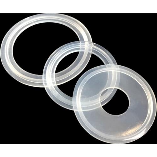 5 PC Fit Transparent 1/2" 3/4" 1" 1.5" 2" 3" 4" Tri Clamp Sanitary Silicon Sealing Gasket Strip Homebrew Diopter Ferrule Beer