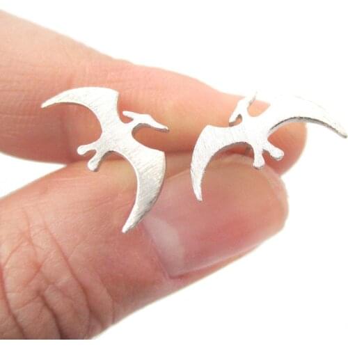 Pterodactyl Earrings Dinosaur Stud Earrings for Women Animal Jewelry