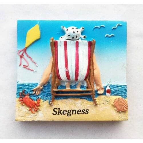 QIQIPP British Skegness Ocean Wind Vacation Tourist Souvenirs Magnetic Fridge Sticker Creative Hand Gift